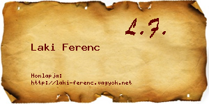 Laki Ferenc névjegykártya