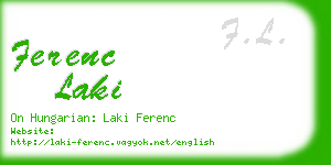 ferenc laki business card